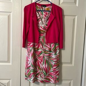 Ruby Red pink/green summer dress